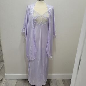 Vintage Victoria's Secret Long  Maxi Gown With Robe